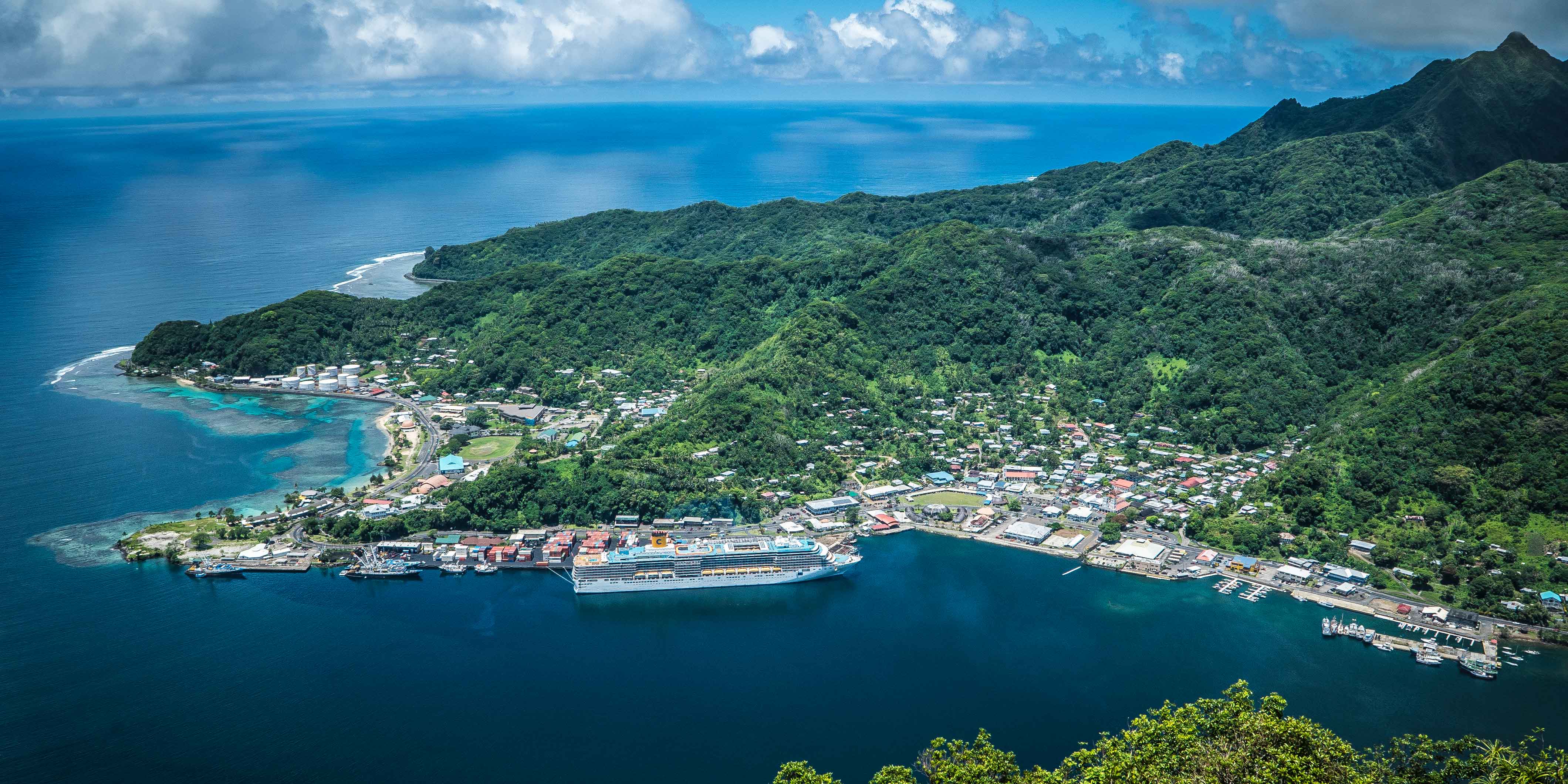 An aerial view of American Samoa