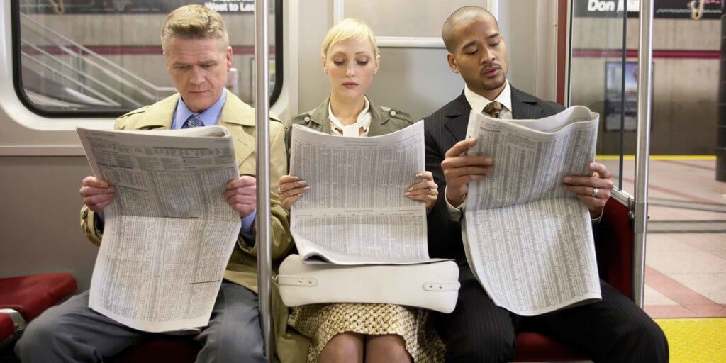 Clinicians sitting on the subway read the latest about wound care news.