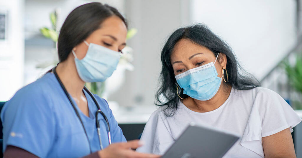nurse with patient